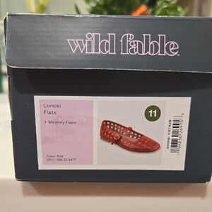 wild fable Red Woven Mary Jane Flats